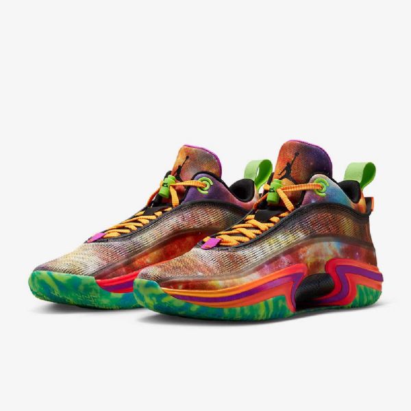 Nike Air Jordan Xxxvi Low Tops Pe Basketsko Herre Svarte Grønn