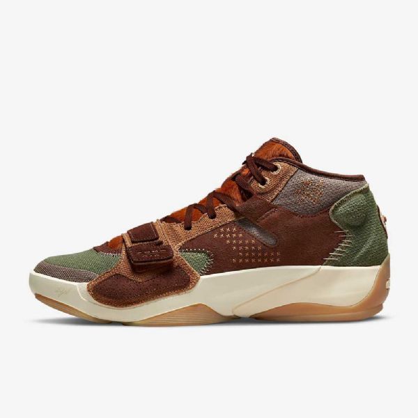 Nike Air Jordan Zion 2 Basketsko Herre Brune Grønn