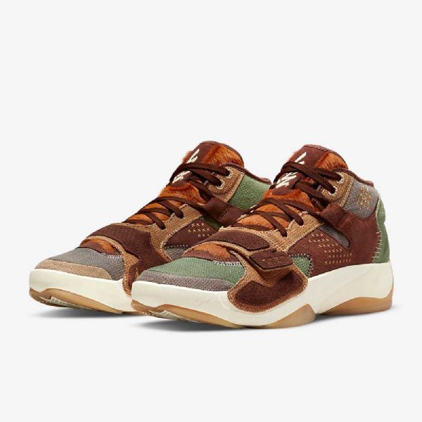 Nike Air Jordan Zion 2 Basketsko Herre Brune Grønn