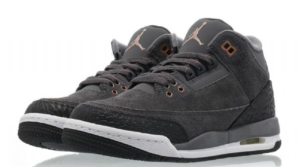 Nike Air Jordan 3 Anthracite Bronze Gg Sko Herre Grå