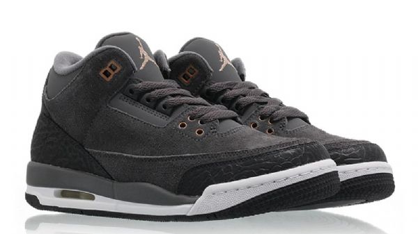 Nike Air Jordan 3 Anthracite Bronze Gg Sko Herre Grå