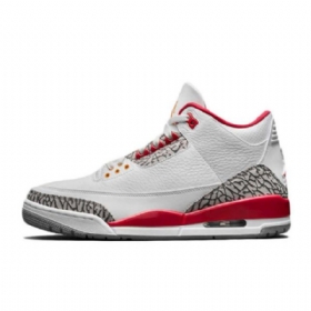 Nike Air Jordan 3 Cardinal Sko Dame Hvite Rød