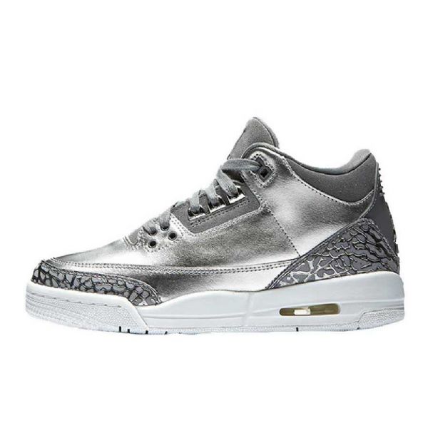 Nike Air Jordan 3 Gs Chrome Sko Herre Sølv
