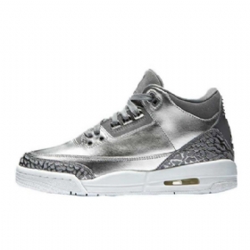 Nike Air Jordan 3 Gs Chrome Sko Herre Sølv