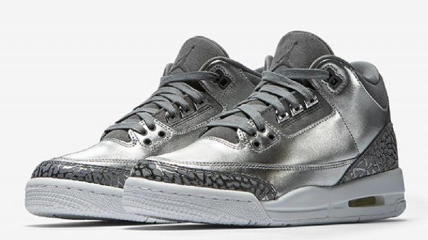 Nike Air Jordan 3 Gs Chrome Sko Herre Sølv