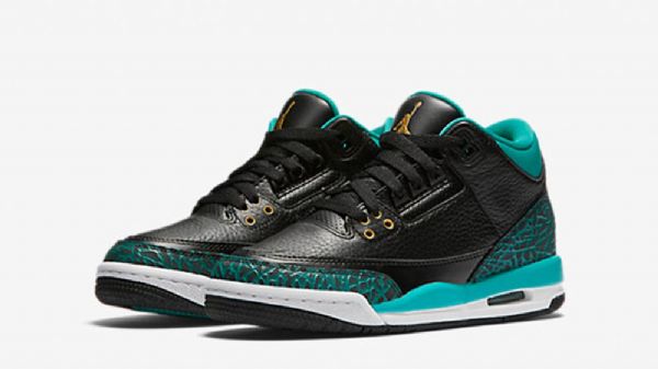 Nike Air Jordan 3 Gs Sko Herre Svarte Gull