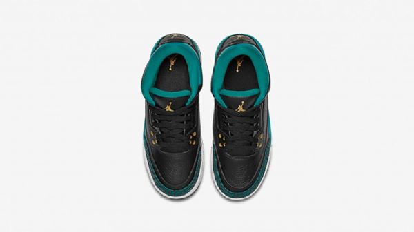 Nike Air Jordan 3 Gs Sko Herre Svarte Gull