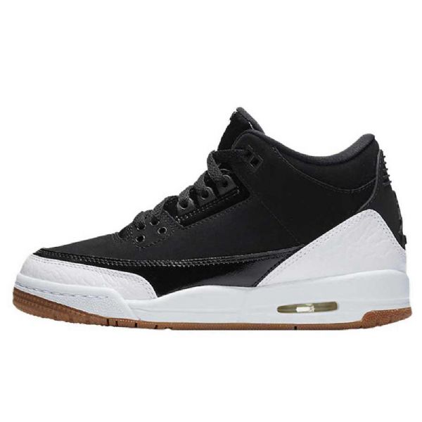 Nike Air Jordan 3 Gs Sko Herre Svarte Hvite