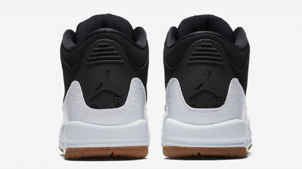 Nike Air Jordan 3 Gs Sko Herre Svarte Hvite
