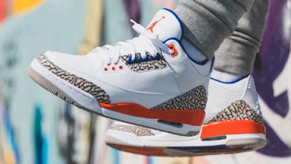 Nike Air Jordan 3 Knicks Sko Herre Oransje Blå