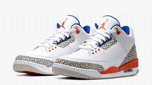 Nike Air Jordan 3 Knicks Sko Herre Oransje Blå