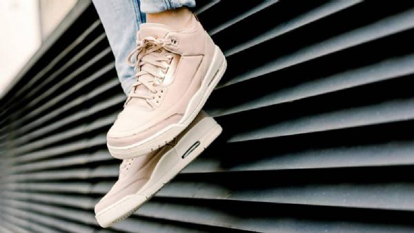 Nike Air Jordan 3 Particle Sko Dame Beige