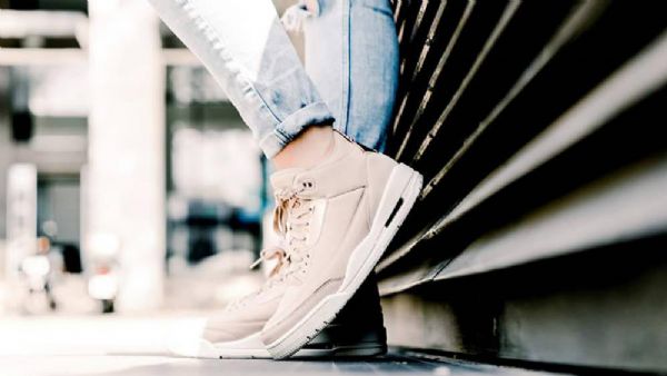 Nike Air Jordan 3 Particle Sko Dame Beige