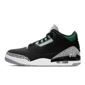 Nike Air Jordan 3 Pine Sko Herre Svarte Grønn