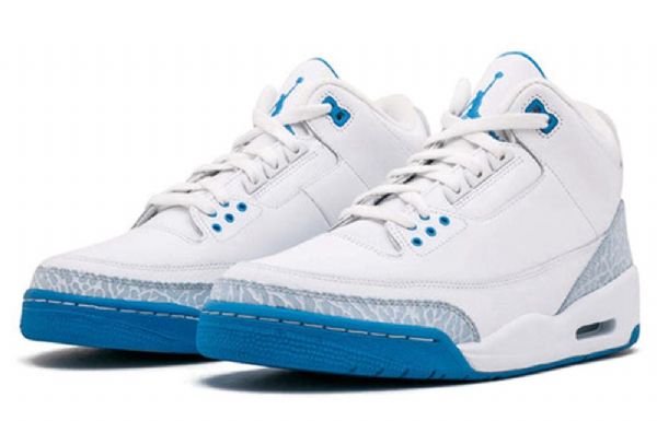 Nike Air Jordan 3 Retro Basketball Shoes Dame Blå