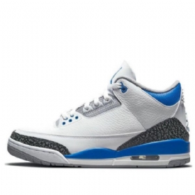 Nike Air Jordan 3 Retro Basketball Shoes Herre Blå
