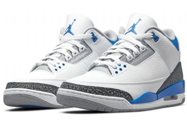 Nike Air Jordan 3 Retro Basketball Shoes Herre Blå