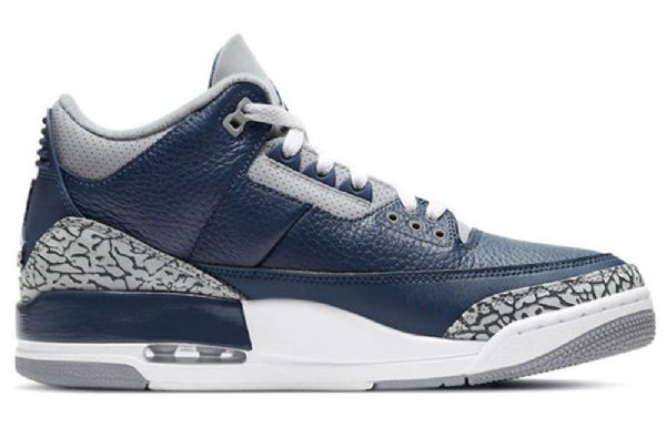 Nike Air Jordan 3 Retro Basketball Shoes Herre Marineblå
