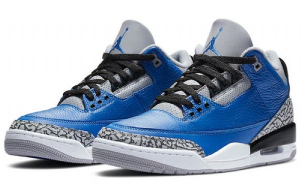 Nike Air Jordan 3 Retro Basketball Shoes Herre Svarte Blå