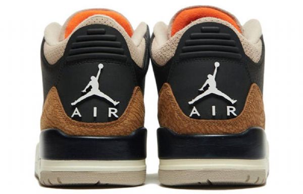 Nike Air Jordan 3 Retro Basketball Shoes Herre Svarte Khaki
