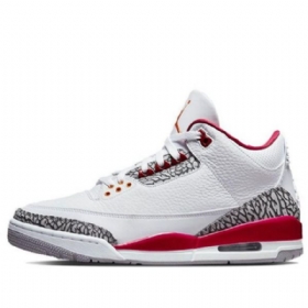 Nike Air Jordan 3 Retro Cardinal Basketball Shoes Herre Hvite Rød