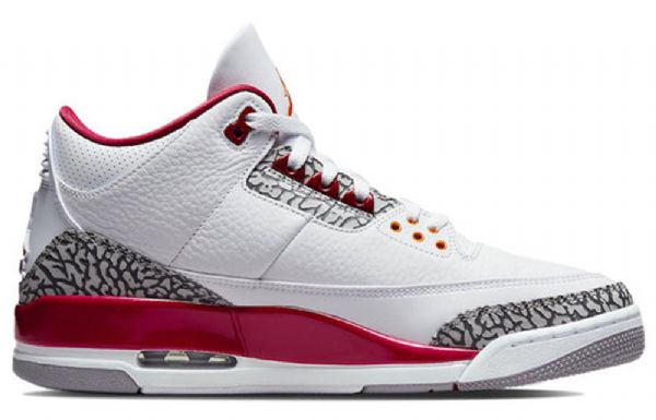 Nike Air Jordan 3 Retro Cardinal Basketball Shoes Herre Hvite Rød