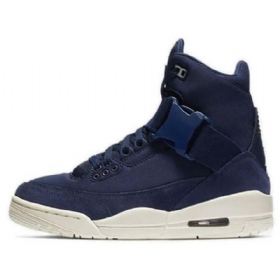 Nike Air Jordan 3 Retro Explorer Xx Basketball Shoes Dame Marineblå