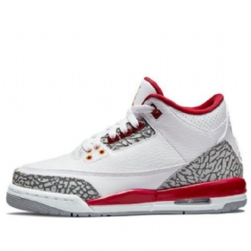 Nike Air Jordan 3 Retro Gs Basketsko Herre Hvite Rød