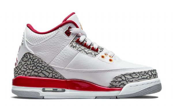 Nike Air Jordan 3 Retro Gs Basketsko Herre Hvite Rød