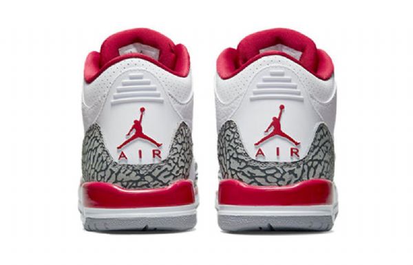 Nike Air Jordan 3 Retro Gs Basketsko Herre Hvite Rød