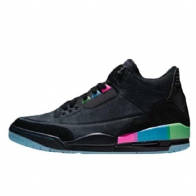 Nike Air Jordan 3 Retro Quai 54 Sko Herre Svarte Multicolor