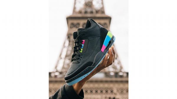 Nike Air Jordan 3 Retro Quai 54 Sko Herre Svarte Multicolor