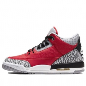 Nike Air Jordan 3 Retro Se Gs Basketball Shoes Herre Rød Grå
