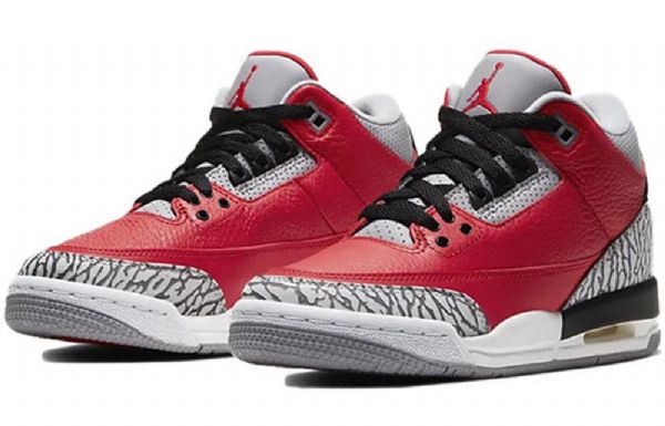 Nike Air Jordan 3 Retro Se Gs Basketball Shoes Herre Rød Grå