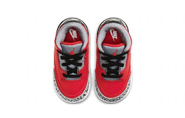 Nike Air Jordan 3 Retro Se Td Basketball Shoes Barn Rød Grå