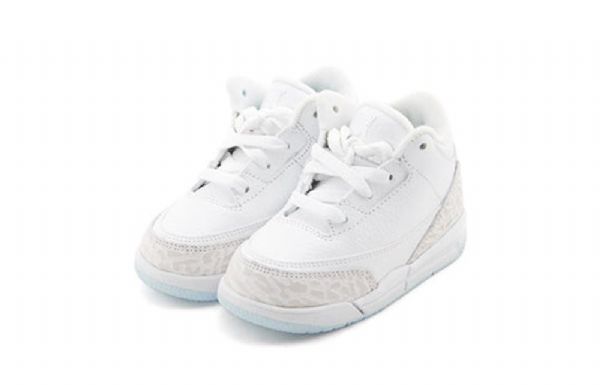Nike Air Jordan 3 Retro Td Sko Barn Hvite