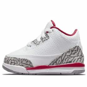 Nike Air Jordan 3 Retrotd Sko Barn Hvite Rød