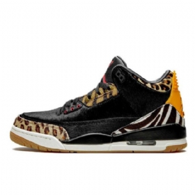 Nike Air Jordan 3 Se Animal Mocha Sko Dame Svarte