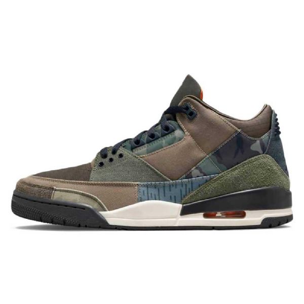 Nike Air Jordan 3 Sko Dame Camouflage Grønn Brune