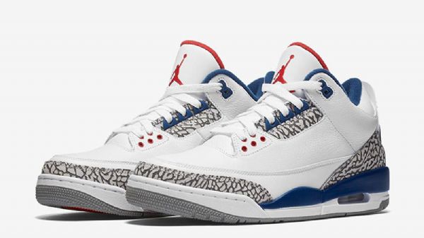 Nike Air Jordan 3 True Sko Herre Hvite Blå
