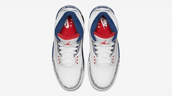 Nike Air Jordan 3 True Sko Herre Hvite Blå