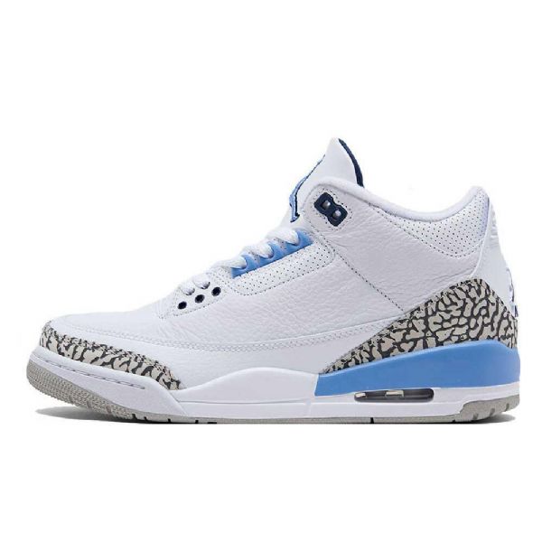 Nike Air Jordan 3 Unc Sko Herre Hvite