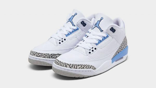 Nike Air Jordan 3 Unc Sko Herre Hvite