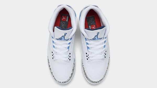 Nike Air Jordan 3 Unc Sko Herre Hvite