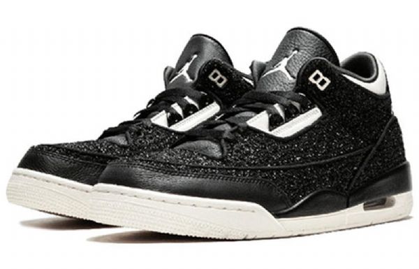Nike Anna Wintour X Air Jordan 3 Retro Basketball Shoes Dame Svarte