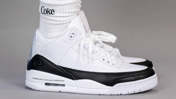 Nike Fragment Design X Jordan 3 Sko Dame Hvite Svarte