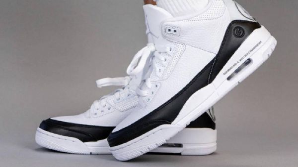 Nike Fragment Design X Jordan 3 Sko Dame Hvite Svarte