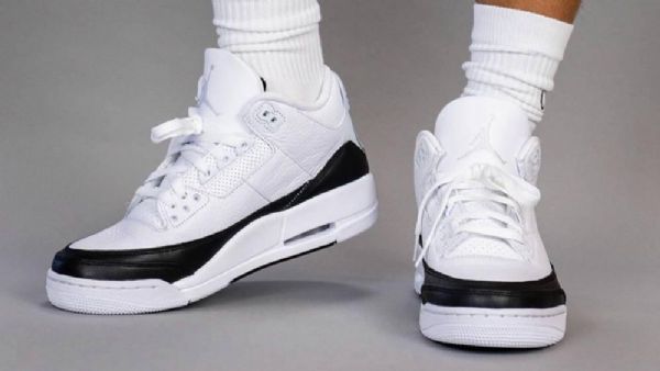 Nike Fragment Design X Jordan 3 Sko Dame Hvite Svarte