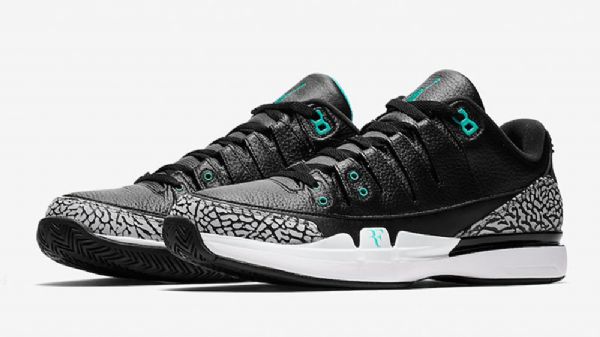 Nike Zoom Vapor Air Jordan 3 Atmos Jade Sko Herre Svarte