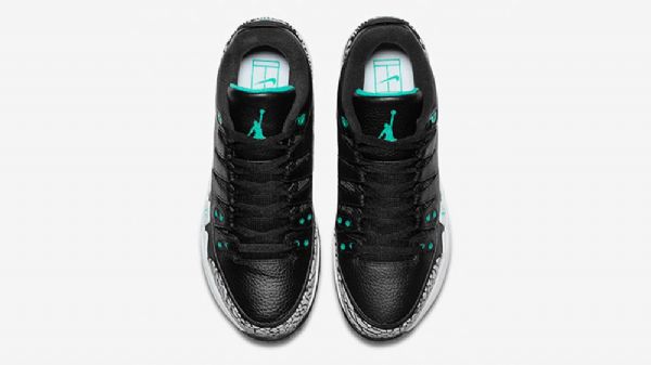 Nike Zoom Vapor Air Jordan 3 Atmos Jade Sko Herre Svarte
